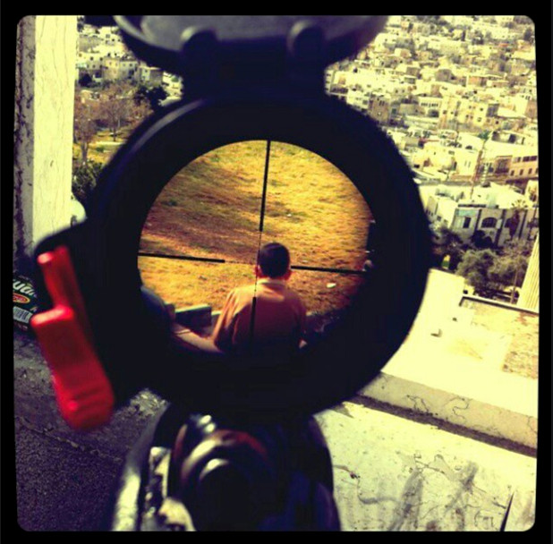 instagram, Soldat, Pojke, Israel, Palestina, Bild, IDF