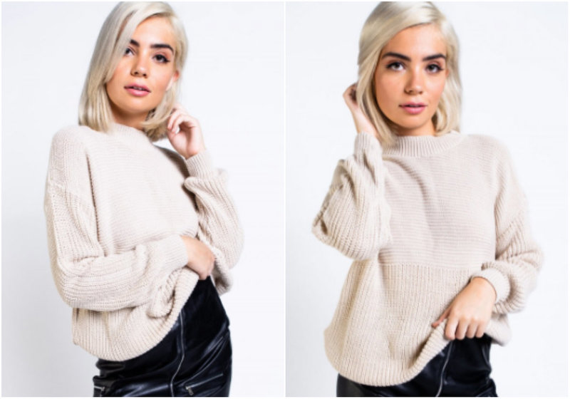 Beige myströja