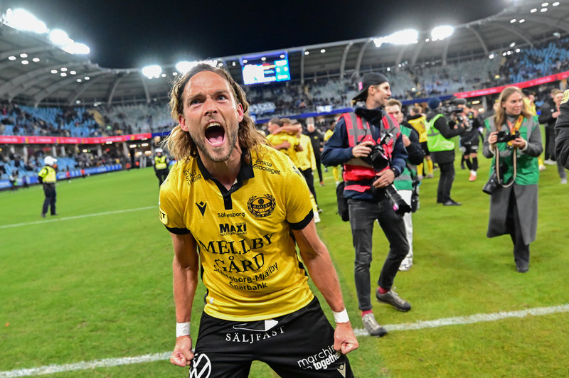 Tom Pettersson blev en av målskyttarna när Mjällby säkrade guldet via 2–0 mot IFK Göteborg.