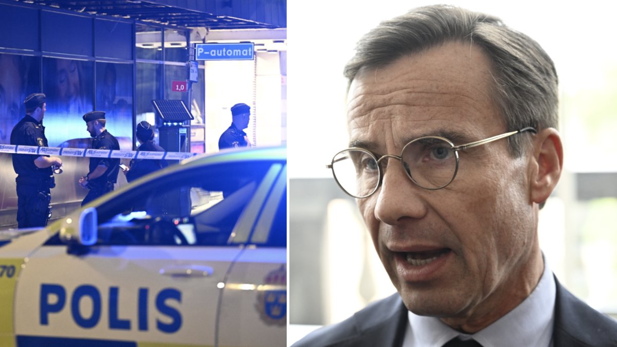 Ulf Kristersson riktar kritik mot både gängen och den, enligt honom dåligt rustade poliskåren på Instagram