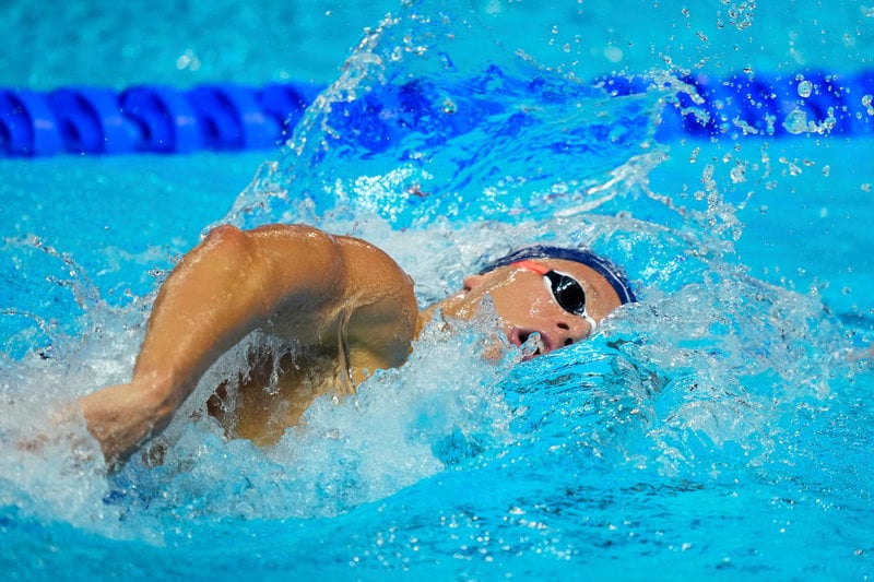 Victor Johansson under VM i somras. Långdistansaren är ett av medaljhoppen i kortbane-EM. Arkivbild.