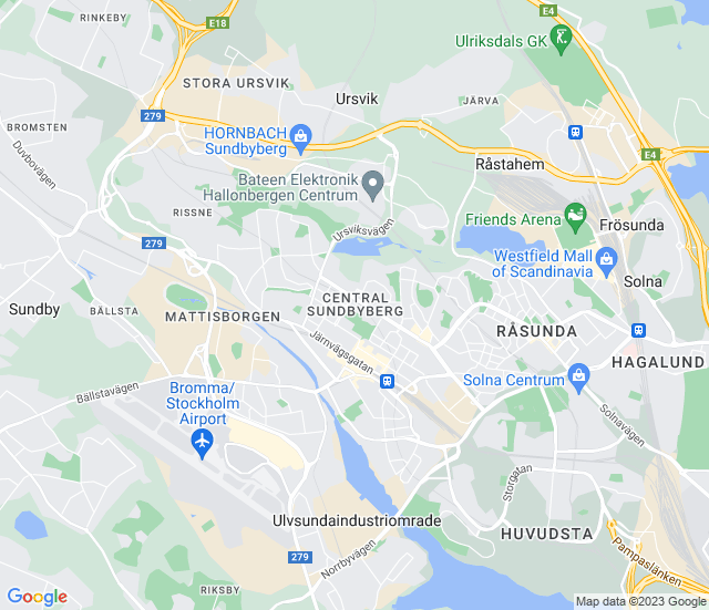 Google maps, Sundbyberg