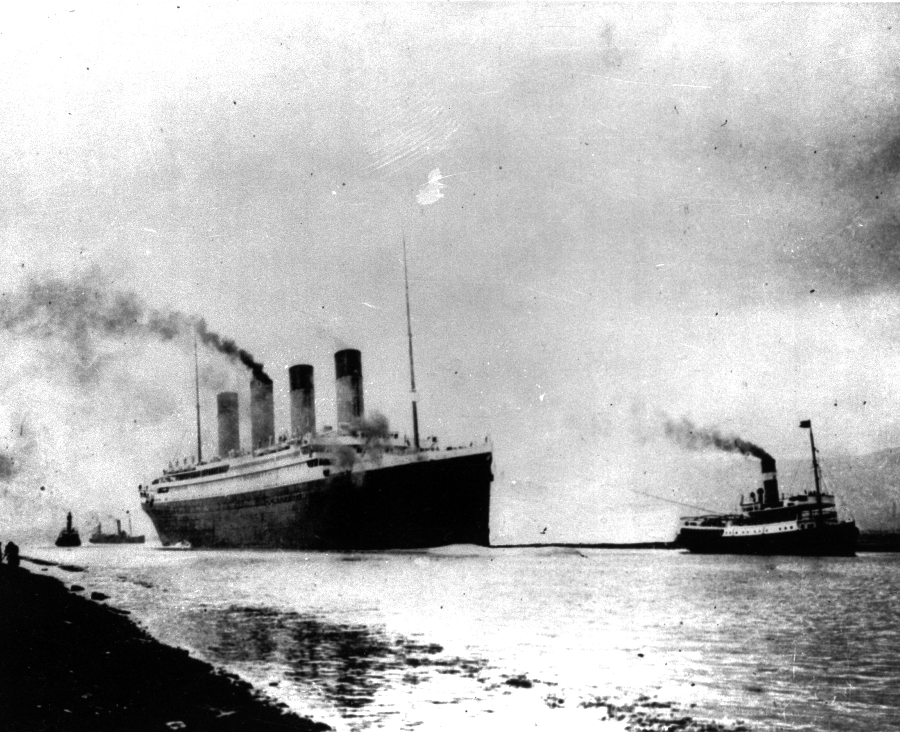 Rutten gjordes från engelska South Hampton till amerikanska New York. Det här var en av de sista bilderna som togs av Titanic.