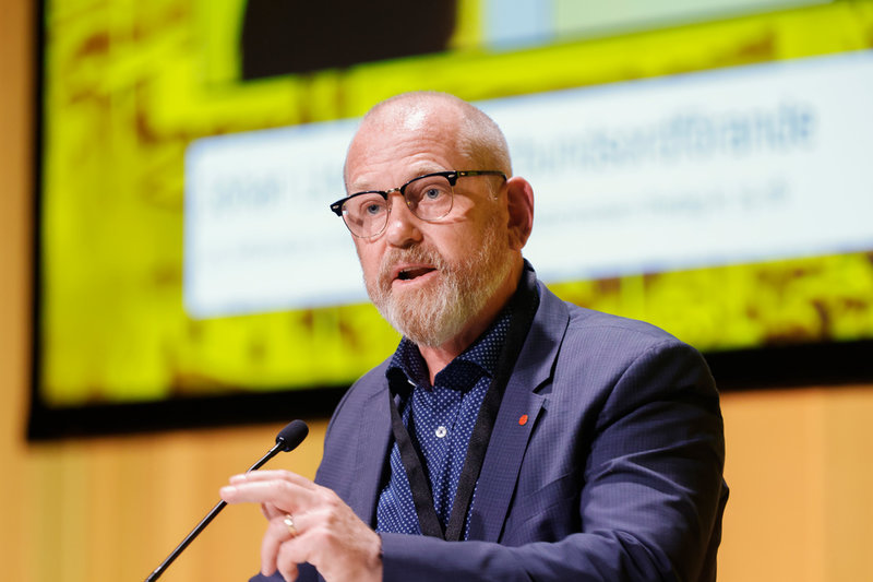 Johan Lindholm, förbundsordförande i Byggnads. Arkivbild.