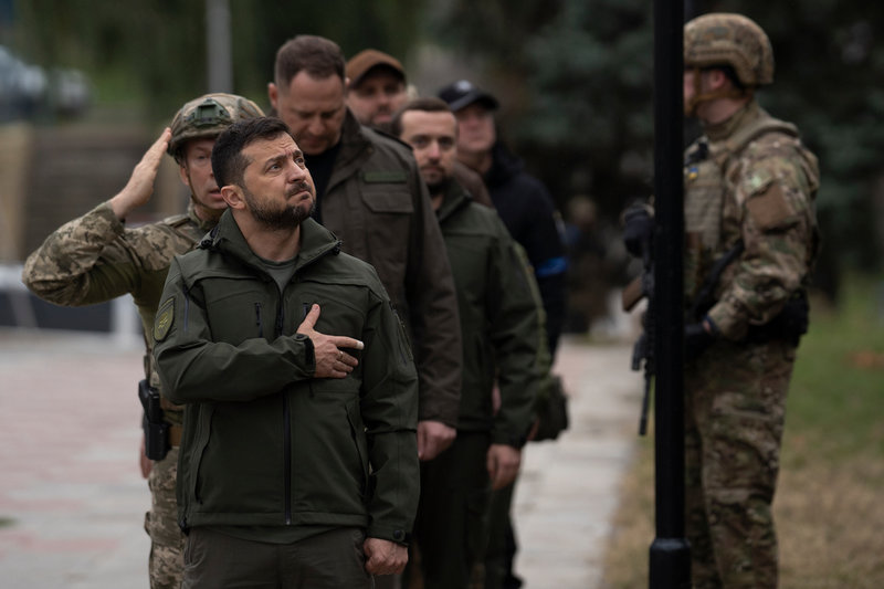 Enligt Ukraina har Ryssland skjutit mot ännu ett kärnkraftverk i landet. 'Ryssland sätter hela världen i fara', kommenterar president Volodymyr Zelenskyj. Arkivbild.