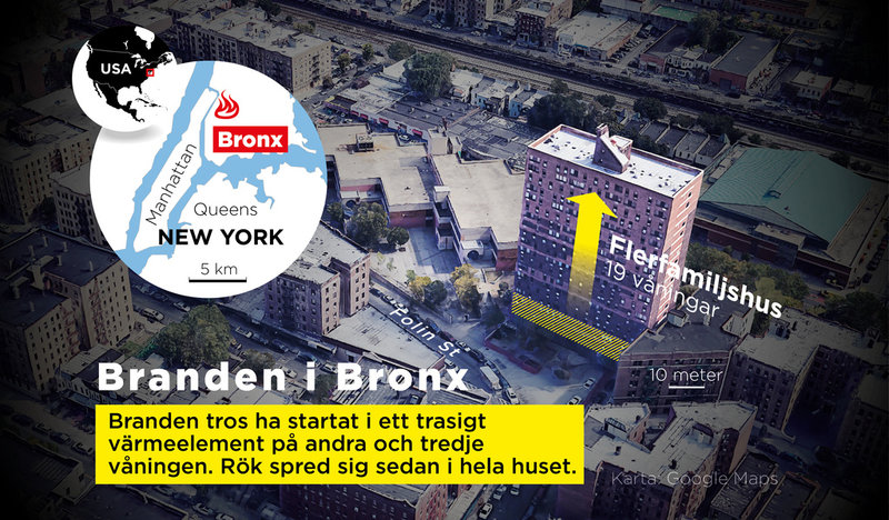Webbkarta med bild på flerfamiljshuset
