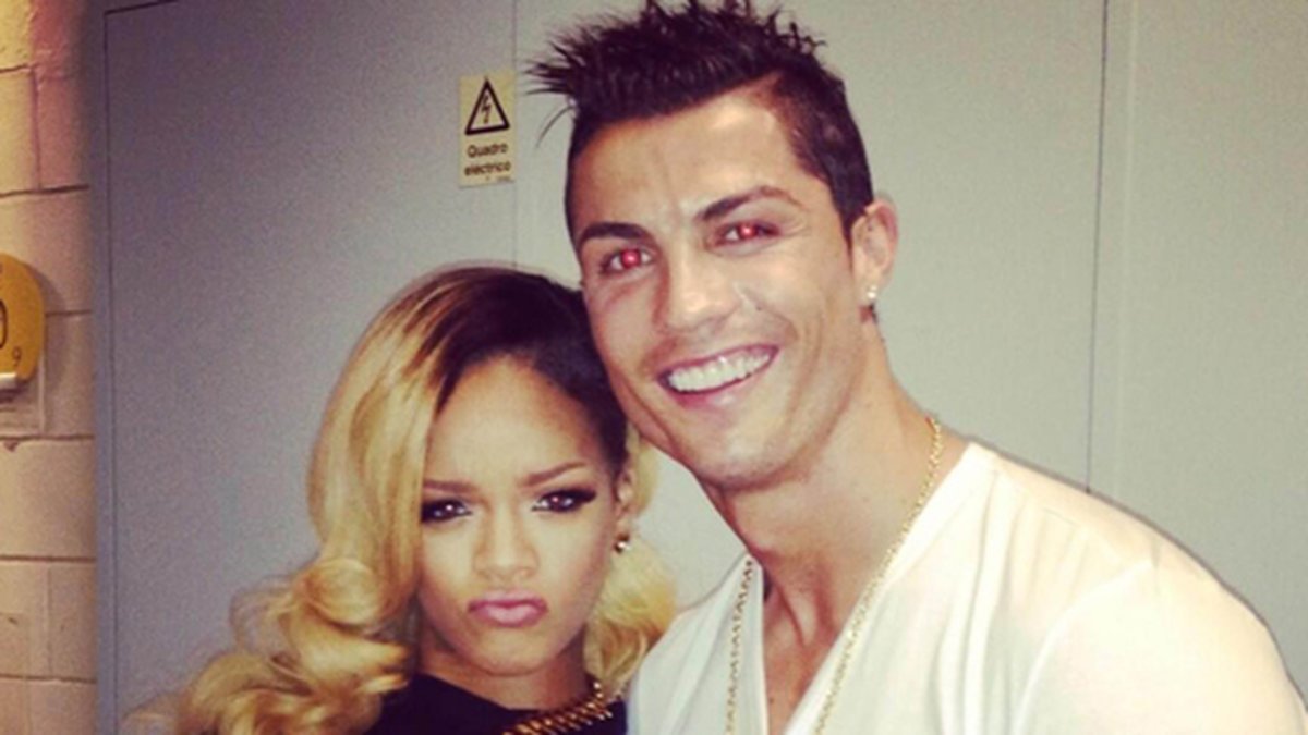 Ronaldo och Rihanna – så här ser det ut när två superstjärnor möts. 