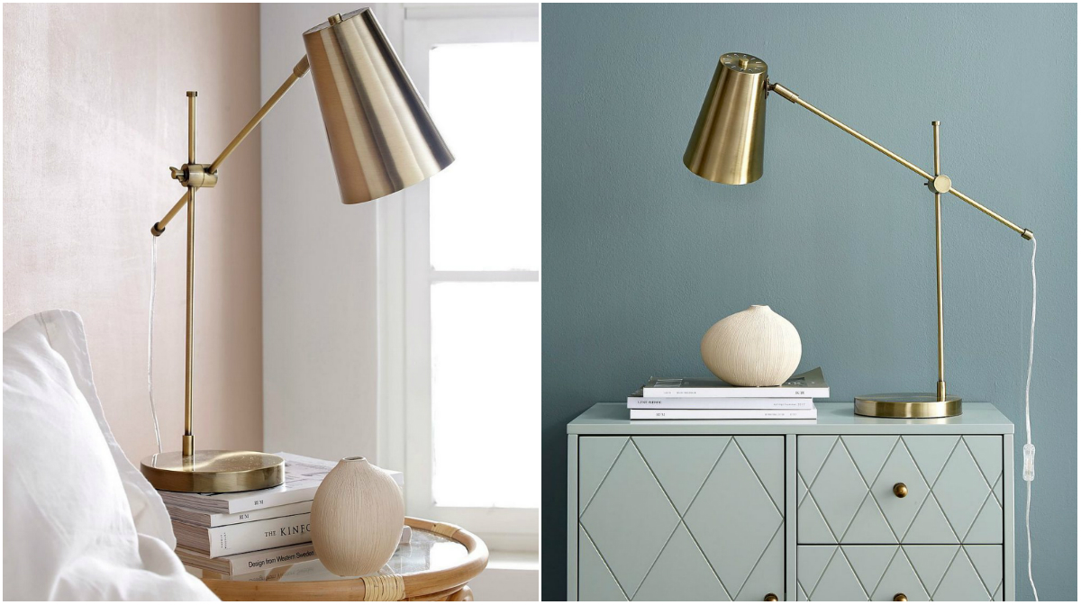 Guldig bordslampa Guldig bordslampa