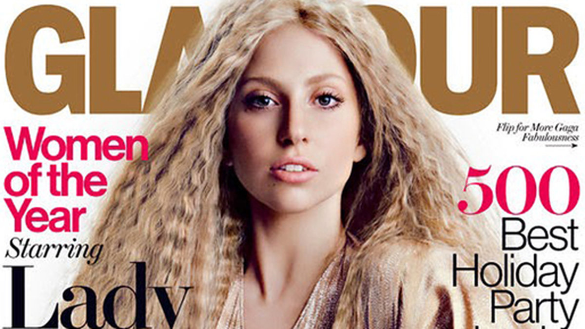 Lady Gaga pryder omslaget till Glamour. 