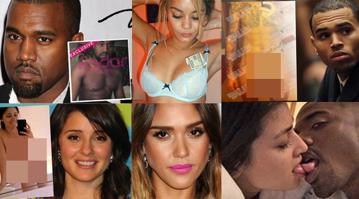 Kanye West, Vanessa Hudgens, Chris Brown och Kim Kardashian är några av stjärnorna som drabbats av sexskandaler. OBS: Varning för ocensurerade bilder i bildspelet!