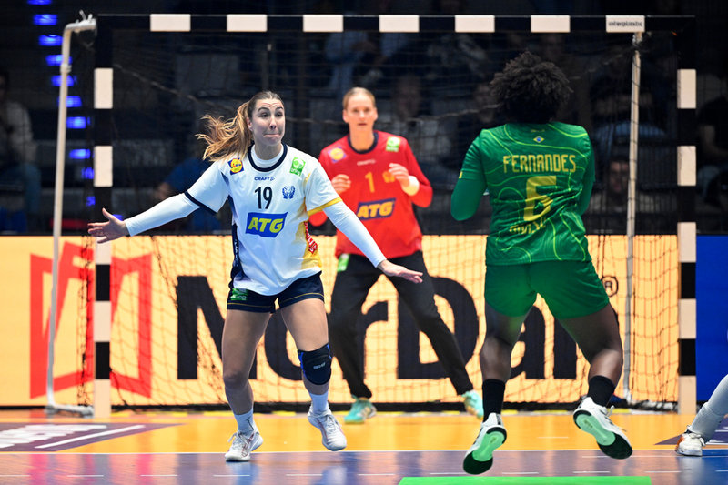 Anna Lagerquist under matchen mot Brasilien.