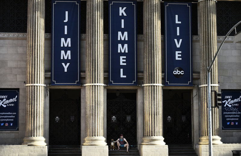 'Jimmy Kimmel live!' spelas in på Hollywood Boulevard i Los Angeles – den här veckan med Jimmy Fallon som programledare. Arkivbild.