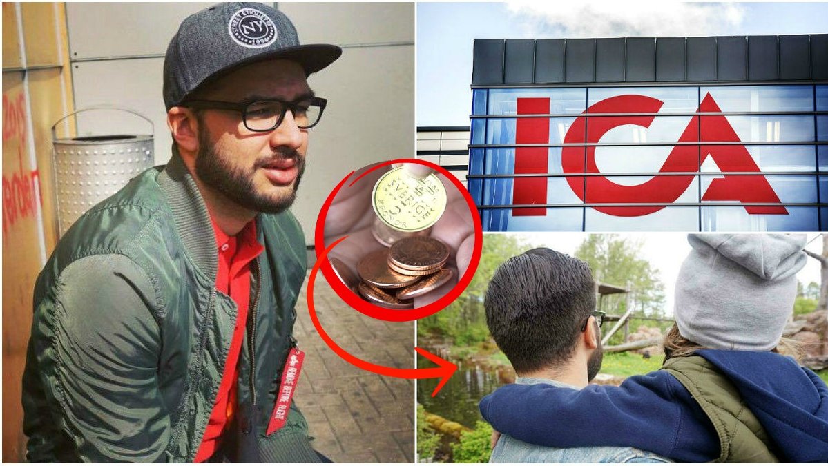 Gabriels fyraårige son stötte på problem när han skulle handla för sina egna mynt på Ica Maxi i Solna Business Park utanför Stockholm under torsdagskvällen.