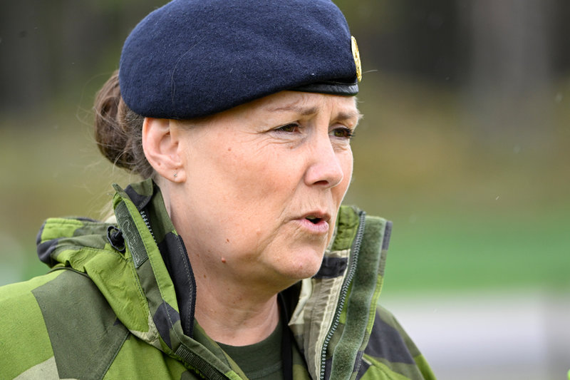 Flygflottiljchef Malin Persson har övat försvar mot kryssningsrobotar.