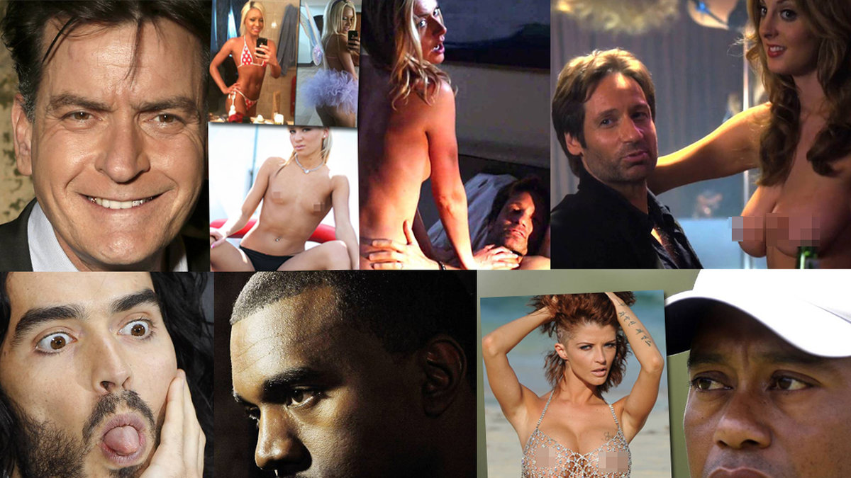 Charlie Sheen, David Duchovny, Russell Brand, Kanye West och Tiger Woods är bara några av de kändisarna som lider av sitt sexmissbruk. OBS: Varning för ocensurerade bilder i bildspelet!