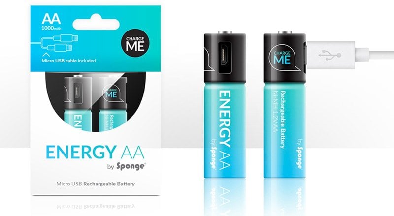 Batterier att ladda via USB-kabel