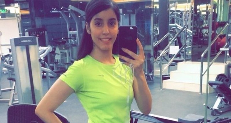 Manahel al-Otaibi innan hon greps och dömdes till ett långt fängelsestraff, bland annat för bilder i sociala medier där hon tränar i "västerländska" kläder.