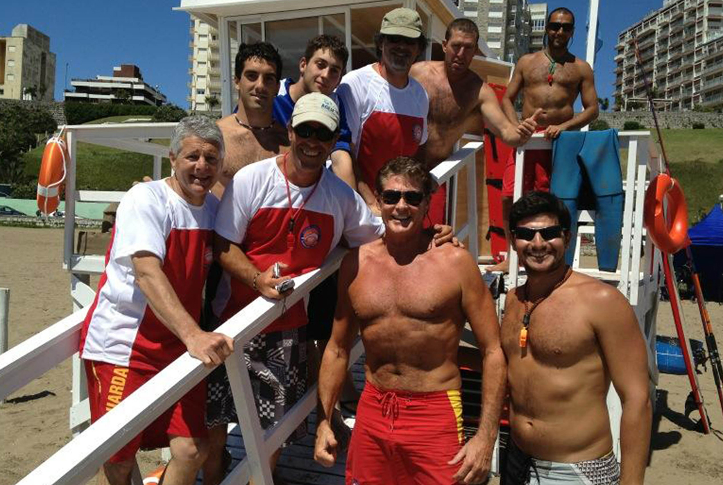 David Hasselhoff på beachen. David Hasselhoff på beachen.