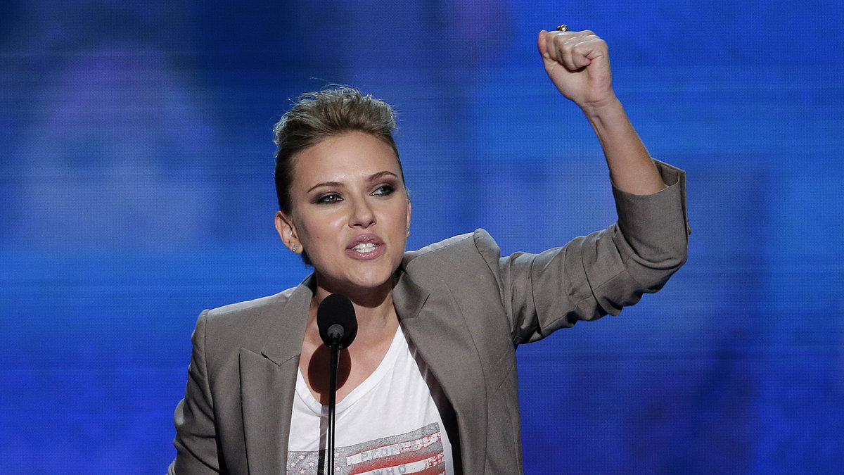 Scarlett Johansson på Demokraternas konvent.