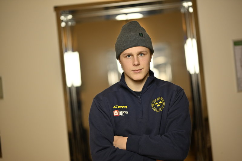 Ivar Stenberg blir en av Juniorkronornas nyckelspelare i JVM efter en glödhet höst i Frölunda.