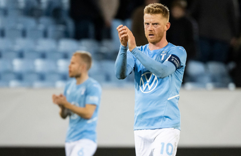 Malmö FF:s lagkapten Anders Christiansen efter förlusten mot Union Berlin.