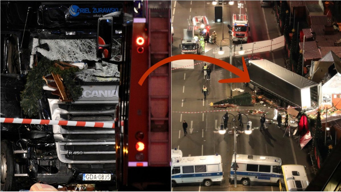 En lastbil körde helt plötsligt in i julmarknaden i Berlin.