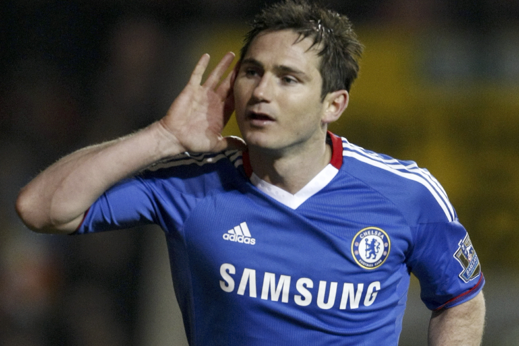 Frank Lampard blev tvåmålsskytt mot Blackpool.