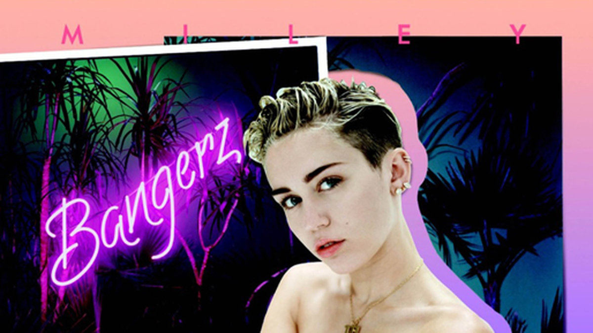 Miley på omslaget till Bangerz. 