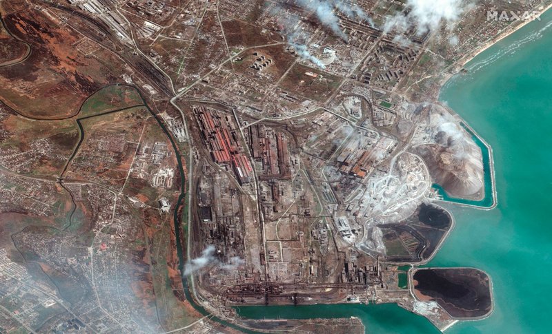 Stålverket Azovstal är de ukrainska styrkornas sista utpost i hamnstaden Mariupol. Arkivbild
