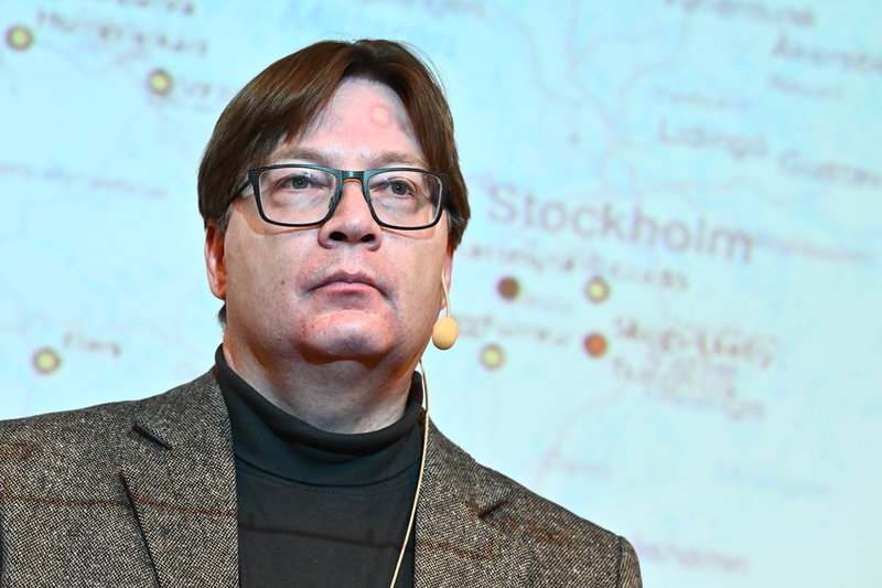 Åklagare och förundersökningsledare Anders Gustafsson vid en presskonferens då åtal väcktes i Think Pink-målet i december 2023.