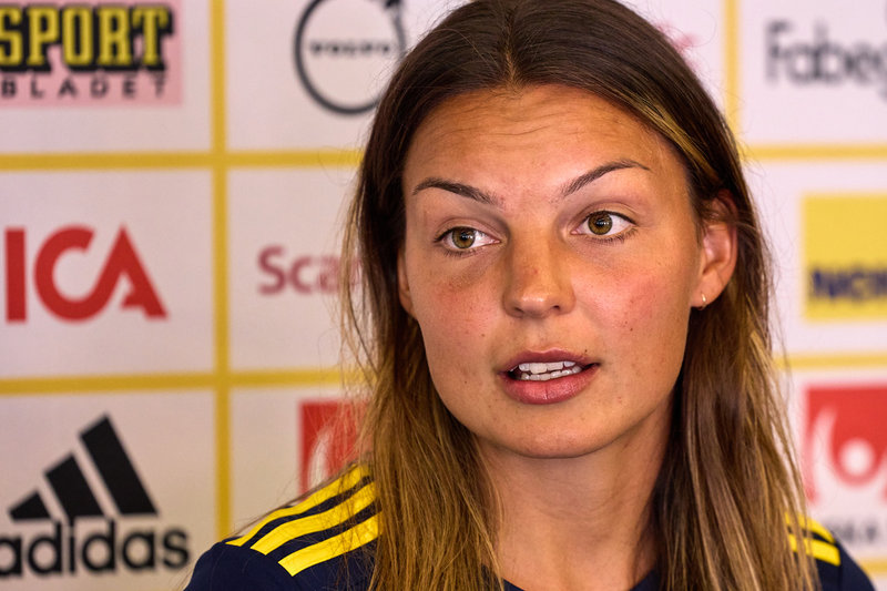 Johanna Rytting Kaneryd under förra veckans förläger i Båstad.