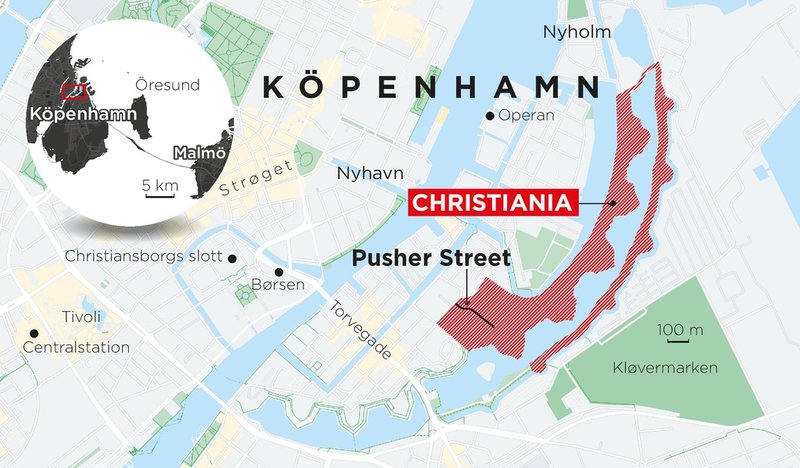 Christianias självstyre vill stänga gatan Pusher Street.