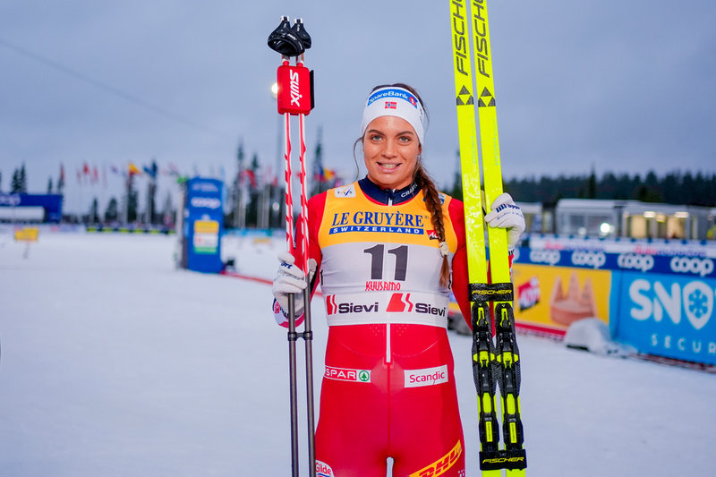 Kristine Stavås Skistad vann sprintfinalen under världscuppremiären i Ruka.