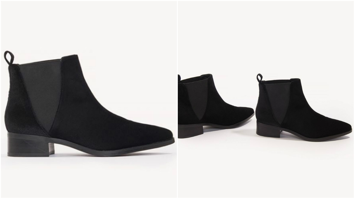 Svarta ankelboots i sammet Svarta ankelboots i sammet