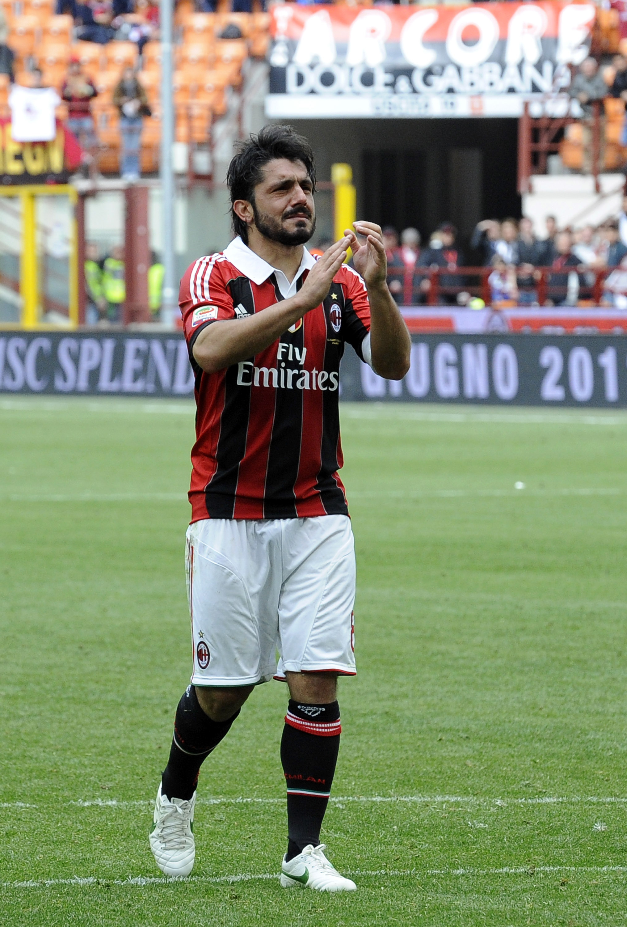 Gennaro Gattuso var även han väldigt känslomässig när han tackade för sig.