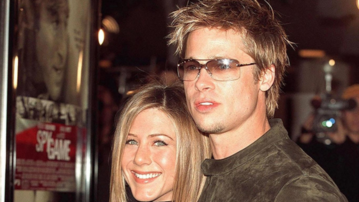 Så här glada var Jennifer Aniston och Brad Pitt år 2001.