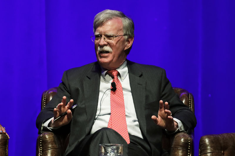 USA:s före detta nationella säkerhetsrådgivare John Bolton på ett seminarium i Nashville 2020.