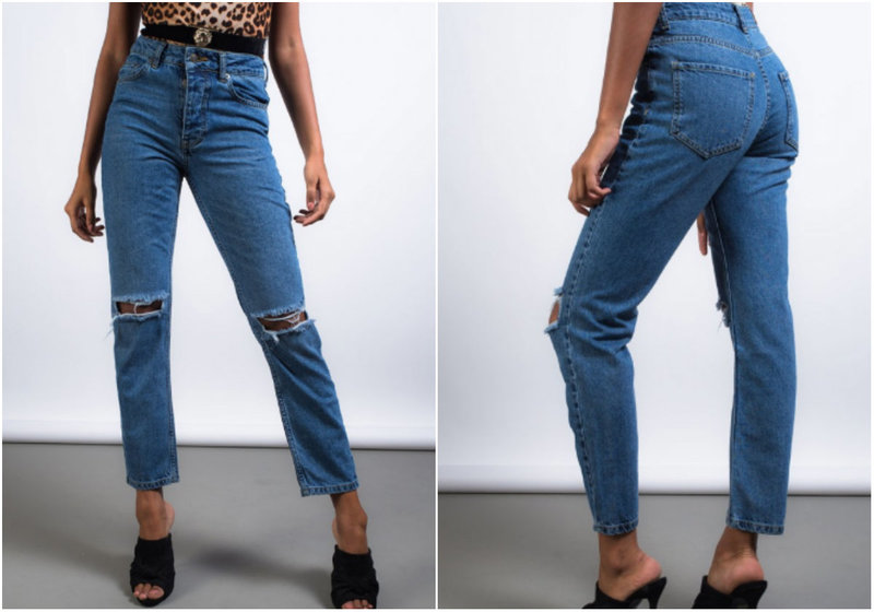 Blåjeans med hål
