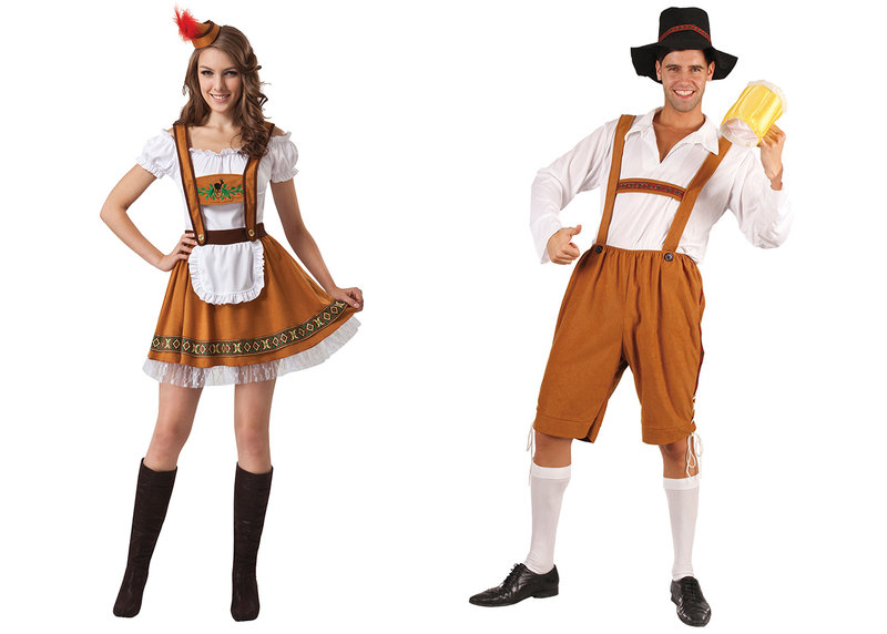Matchande oktoberfestdräkter
