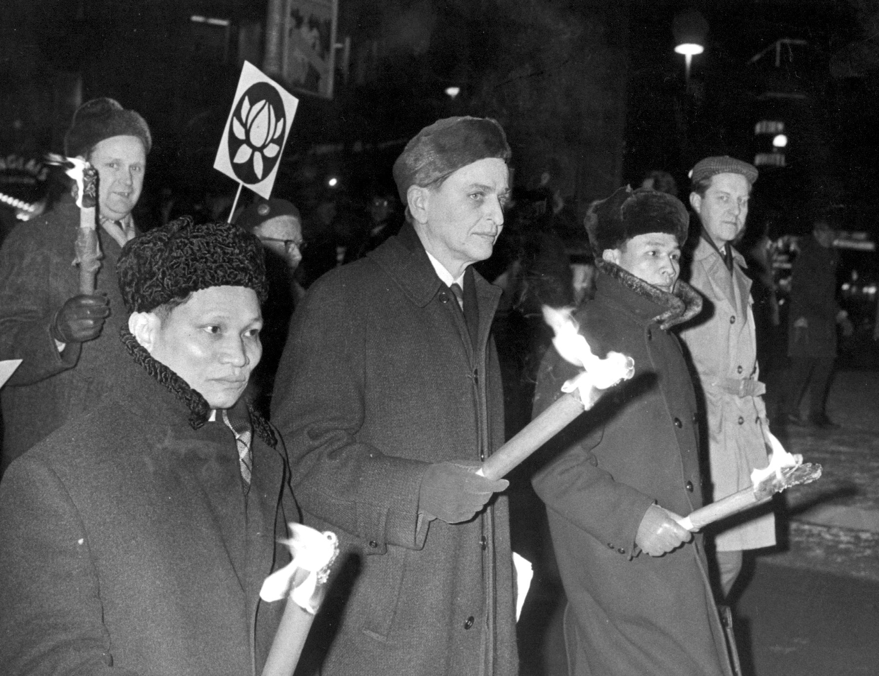 1968: Olof Palme i täten för demonstration mot Vietnamnkriget