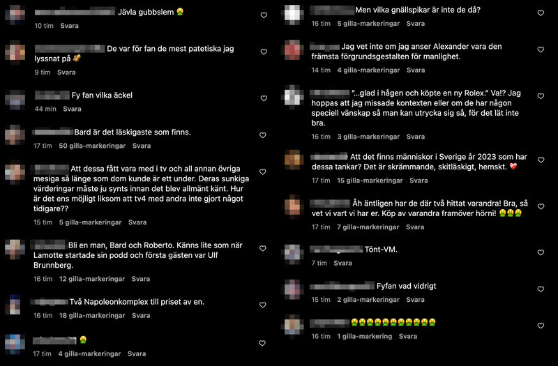 Reaktioner på Paolo Robertos podd Reaktioner på Paolo Robertos podd
