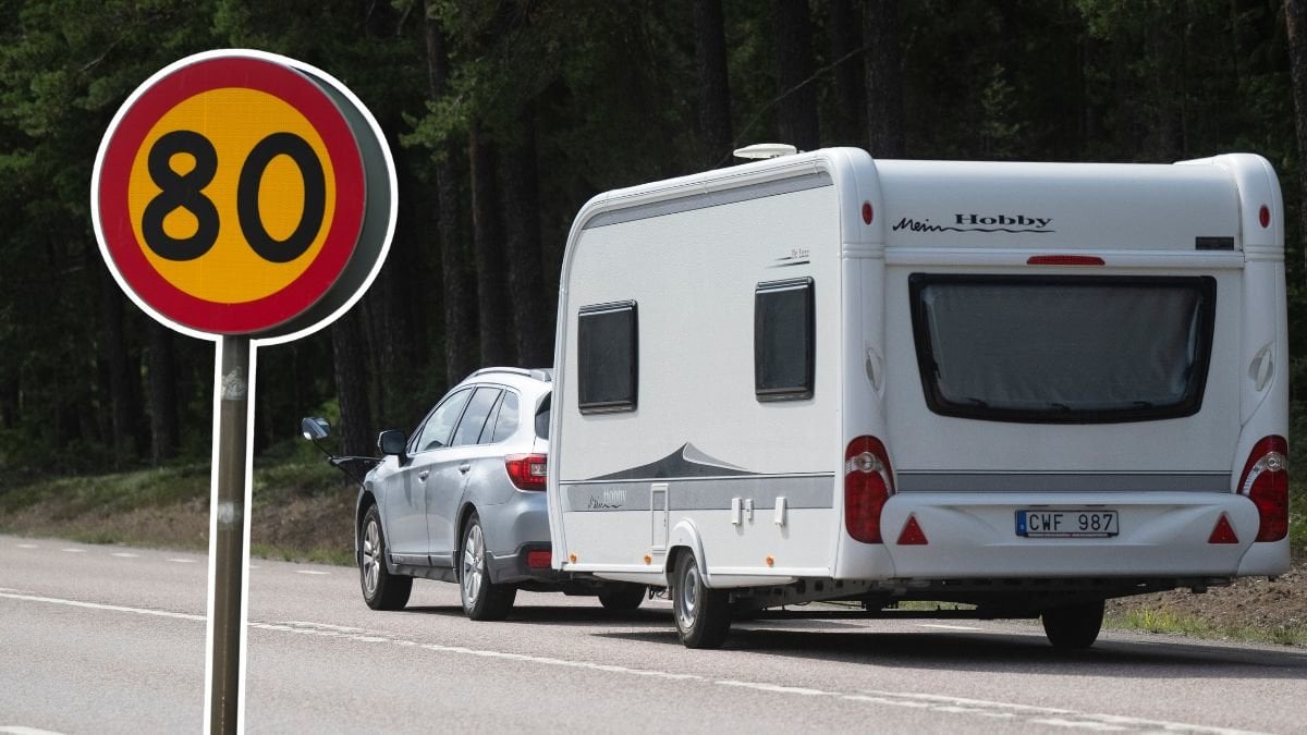 Då kan husvagnar få köra snabbare i Sverige