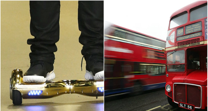 Buss, Hoverboard, Olycka, London