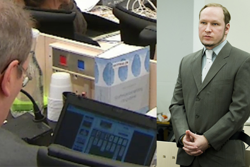 Ernst Henning spelade patiens under Breivik-rättegången i dag.