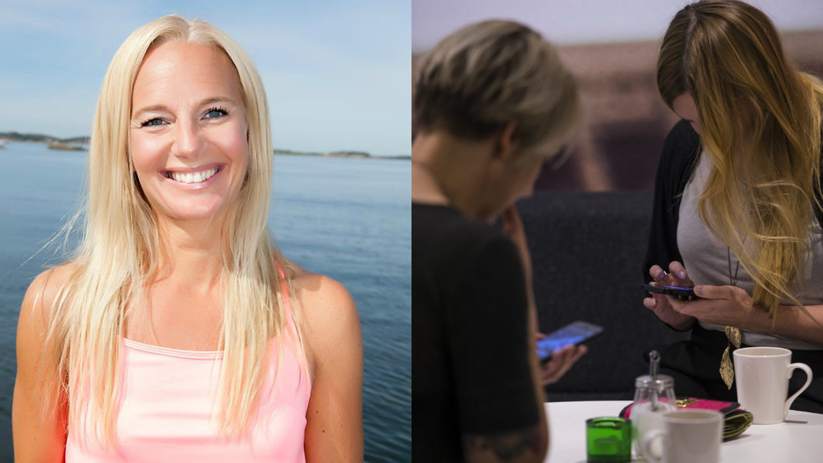 Åsa Nyvall har märkt att mobilen har börjat ta över henne mer och mer.