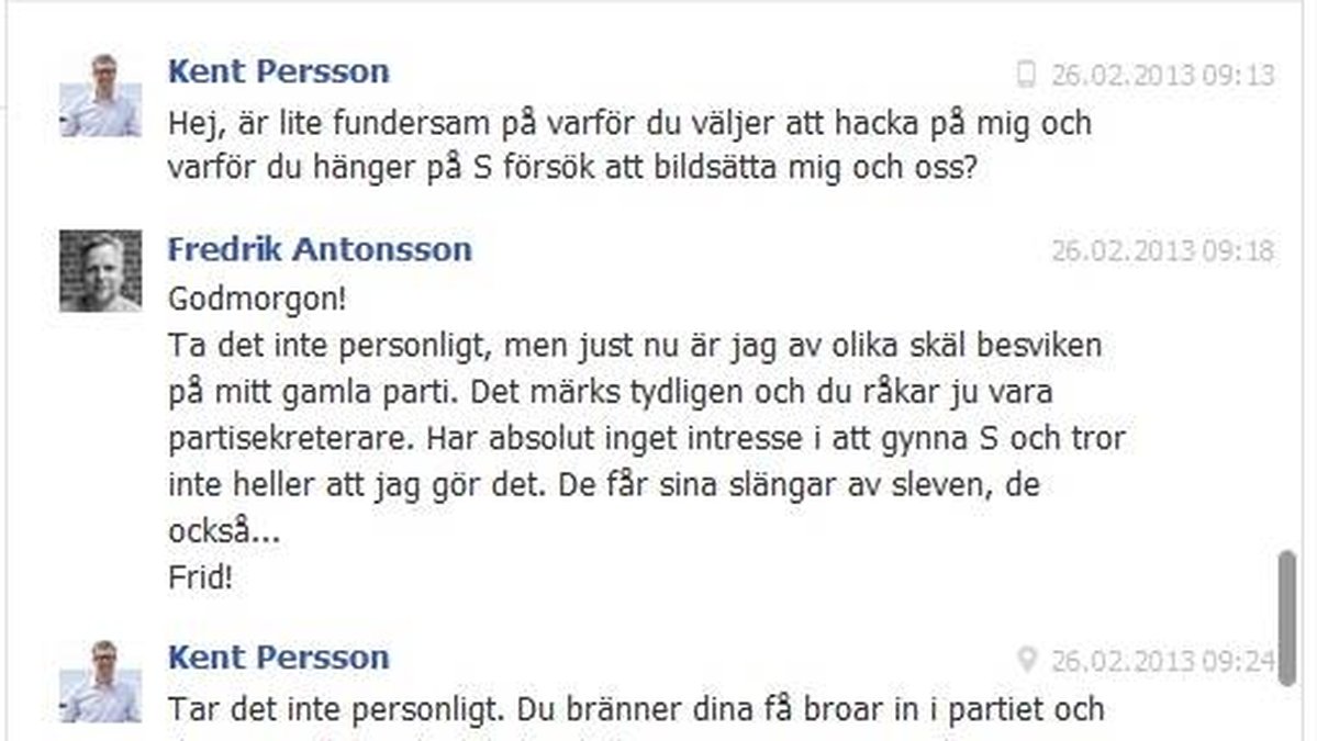 Konversationen mellan Persson och Antonsson.