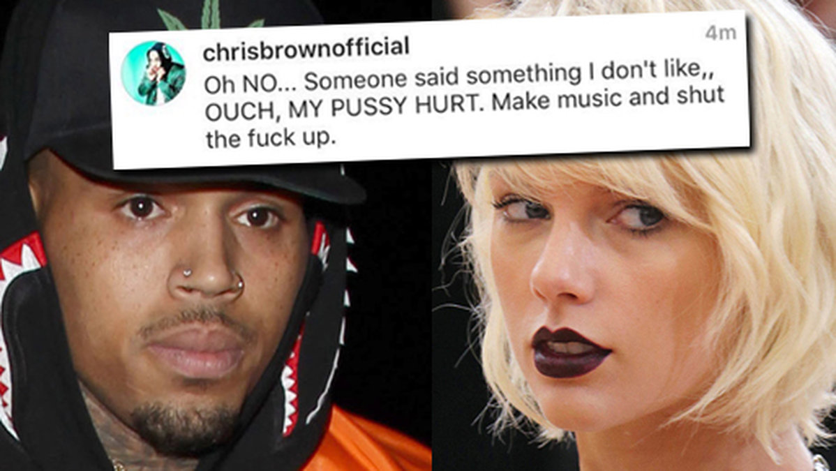 Chris Brown går till attack mot Taylor Swift.