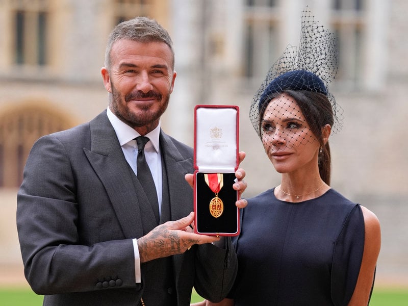 Sir David och Lady Victoria Beckham. 