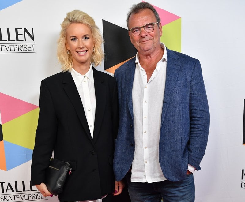 Jenny Strömstedt och Steffo Törnquist påtill TV-priset Kristallen 2019. Foto: Jonas Ekströmer/TT Jenny Strömstedt och Steffo Törnquist påtill TV-priset Kristallen 2019. Foto: Jonas Ekströmer/TT