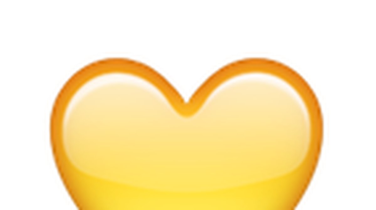 Gula emojihjärta betyder att ni varit vänner i två veckor på snapchat.